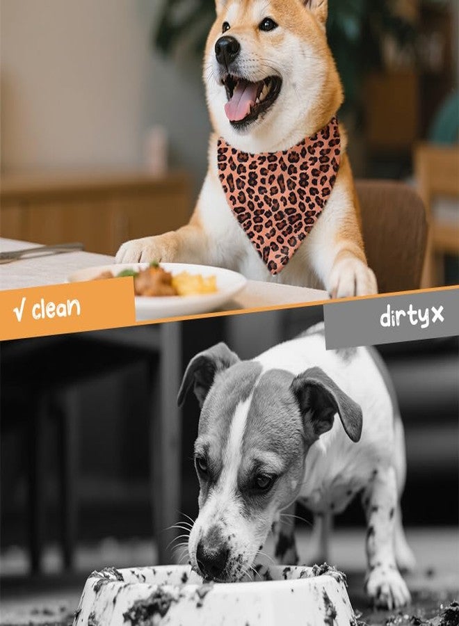 Yreamont Leopard Print Dog Bandana for Boy Girl Fashionable Dog Handkerchief for Halloween Bandanas for Puppy Bandanas for Boys Girls Leopard Print Pet Neck Scarf for Cat Puppy - Image 4